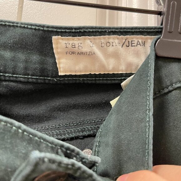 Rag & Bone x Aritzia Women’s 5-Pocket Skinny Jean in Forest Green - 26 - Picture 7 of 13